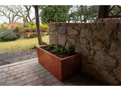 Zahradní květináč Corgarden LINE 1007 60 x 120 x 50 cm Corten