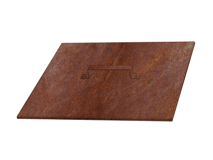 Zahradní ohniště Corgarden VÍKO 1020 70 x 70 x 1 cm Corten