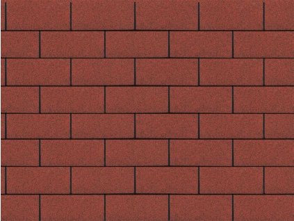 Asfaltový šindel Guttatec Rectangular SBS, 0, červená