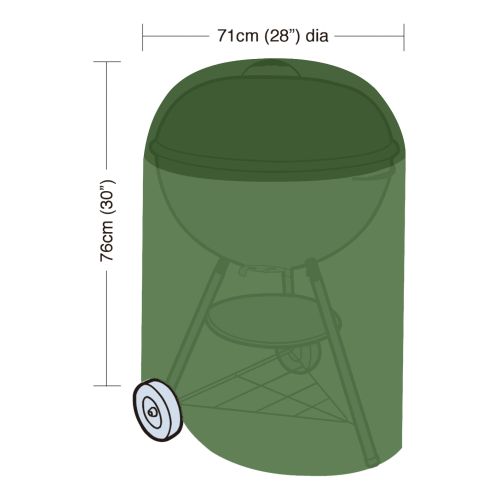 Krycí plachta na kulatý gril pr.71 x 76 cm, PE 90g/m2 MA791813