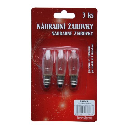 M.A.T. Žárovka náhradní k vánočnímu svícnu (3ks)