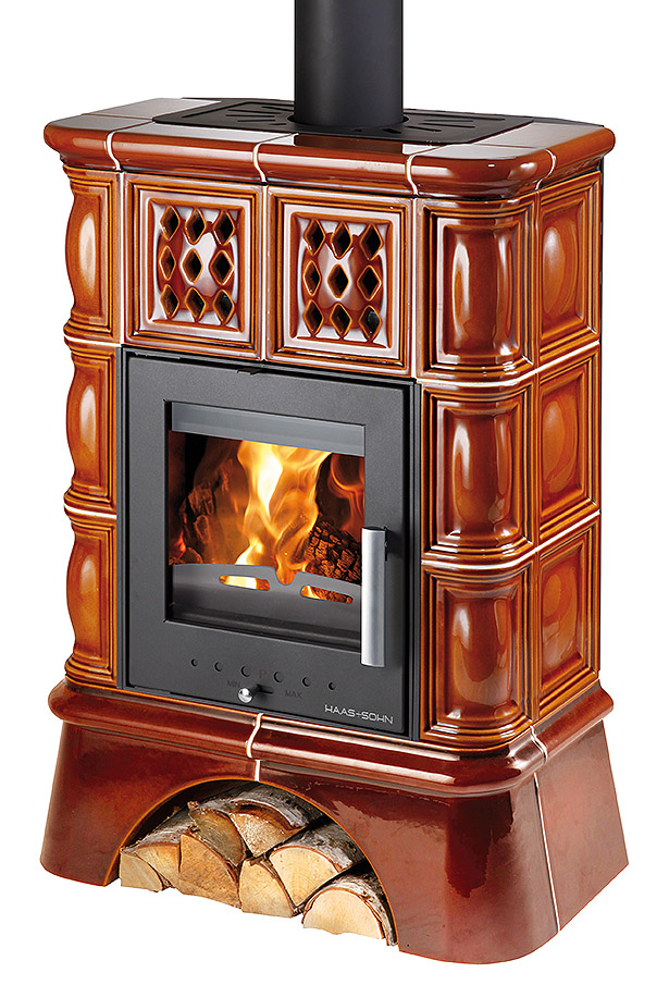 Kamna s výměníkem TREVISO II, kachlový sokl/kachle medovník HS0433930020000