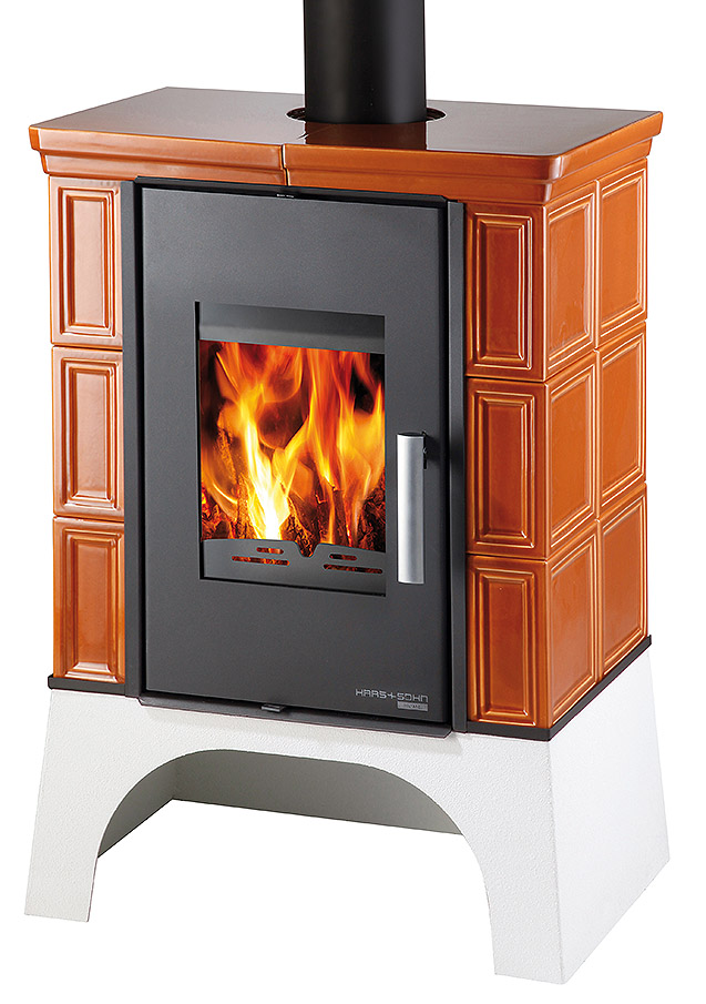 Kachlová kamna s výměníkem EBOLI AL II, kachle karamel, vychlazovací smyčka HS0332315740000