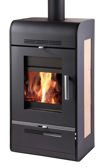 Kamna s výměníkem ANDRUS černá, béžová dlažba HS0433337000000