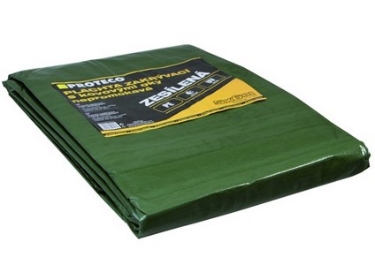 Plachta PROTECO 6 x 10 m s oky zelená100g/m2 PT10.88-P100-6-10