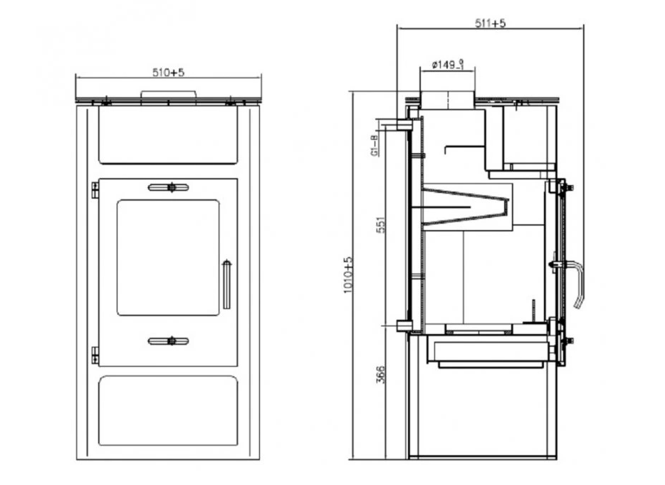 Krbová kamna s výměníkem VICTORIA Elegance B HO3100 (obrázek 3)