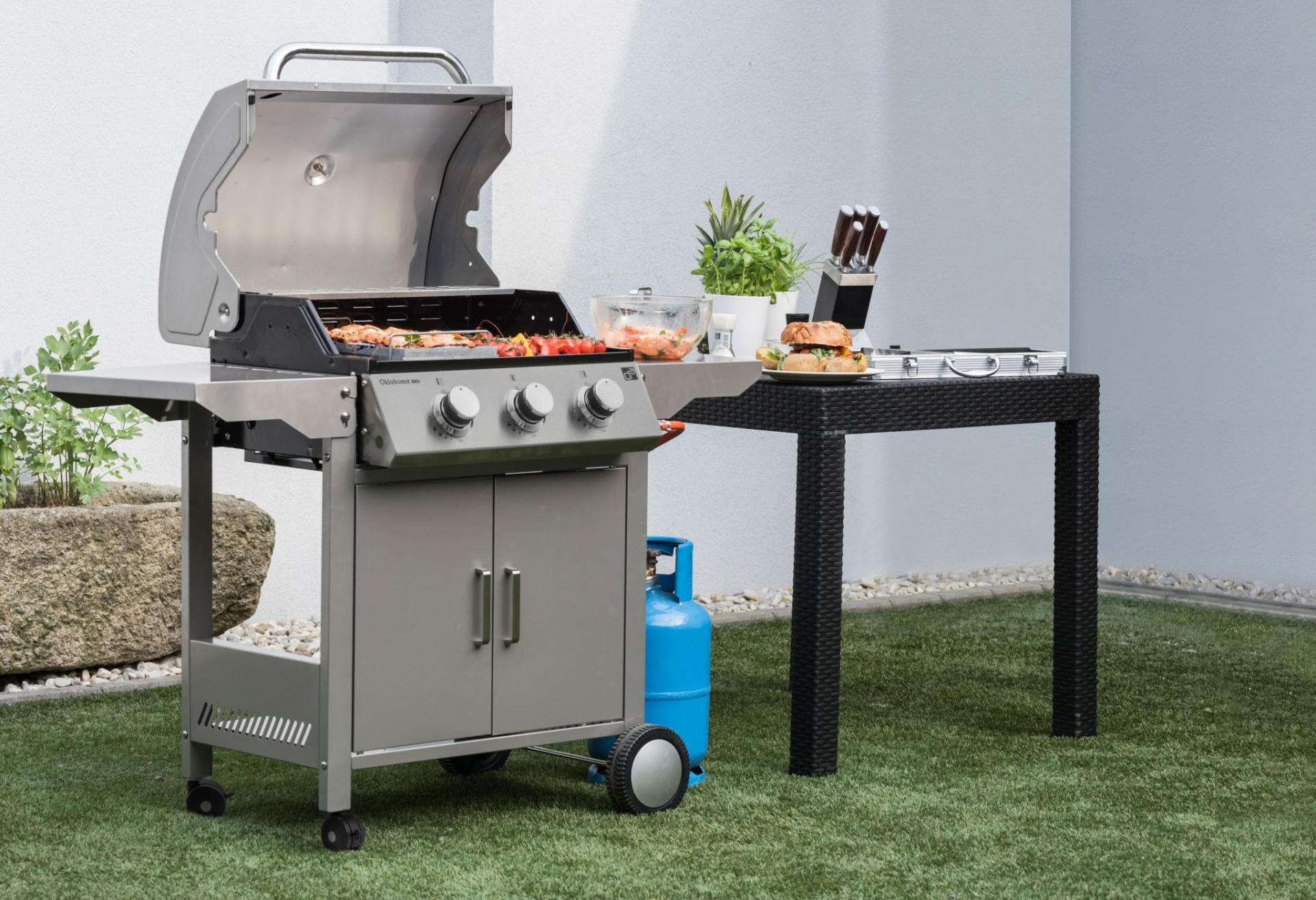 Plynový gril G21 Oklahoma, BBQ Premium Line 3 hořáky + zdarma redukční ventil PE6390310 - Obrázek 7