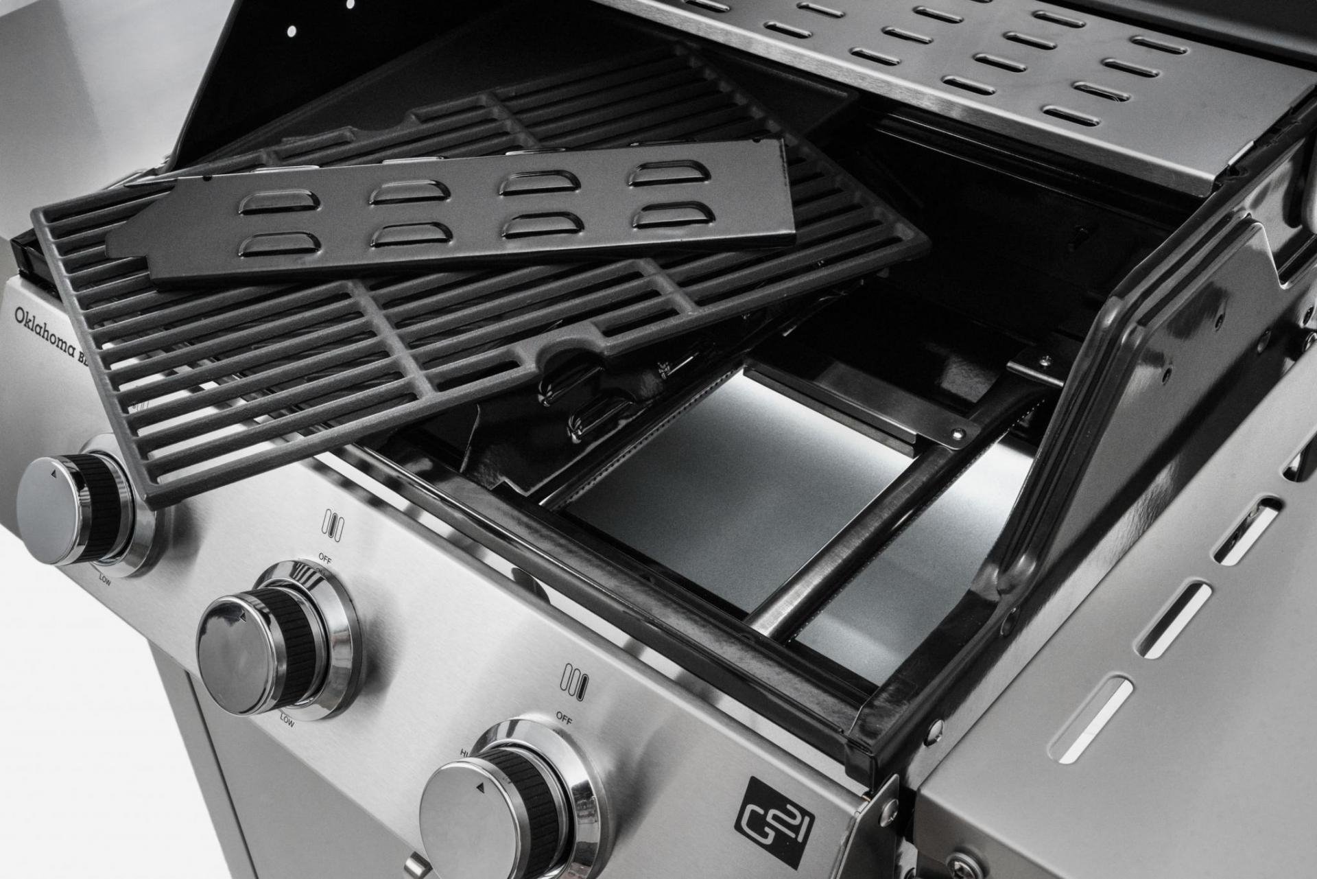 Plynový gril G21 Oklahoma, BBQ Premium Line 3 hořáky + zdarma redukční ventil PE6390310 (obrázek 9)