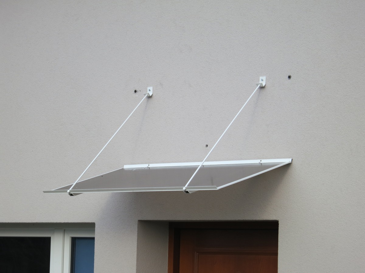 Vchodová stříška SP1 Ekonom 120 x 70 cm bílá / bronz GU4000200