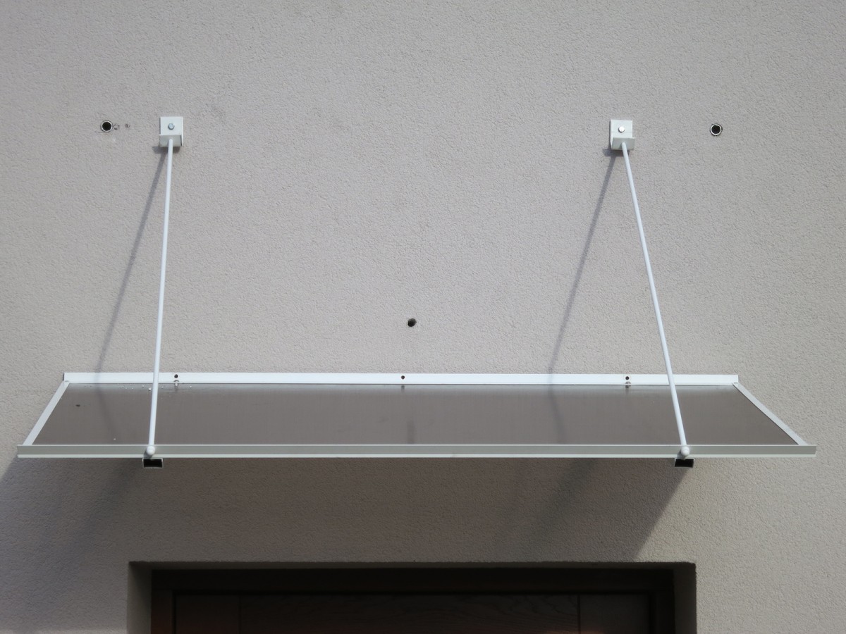 Vchodová stříška SP1 Ekonom 120 x 70 cm bílá / bronz GU4000200 - Obrázek 3