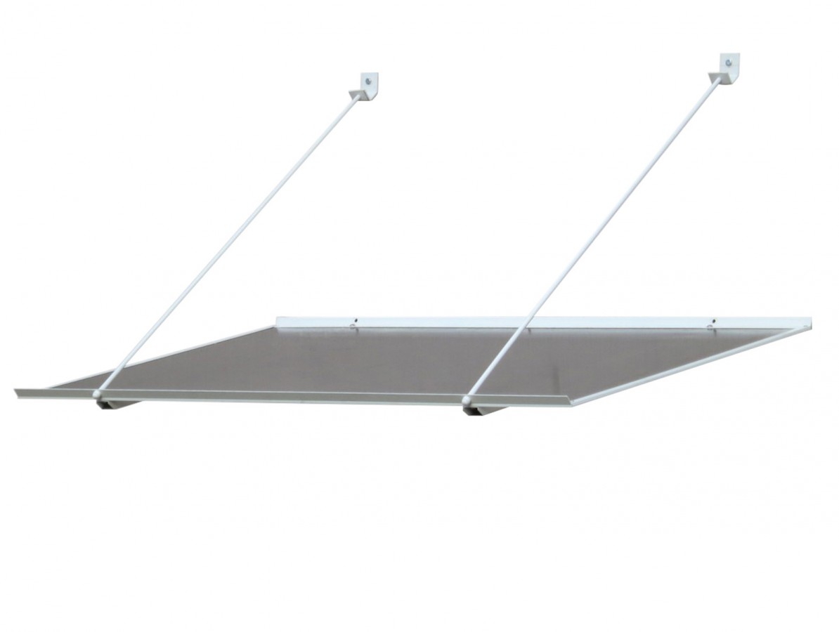 Vchodová stříška SP1 Ekonom 120 x 70 cm bílá / bronz GU4000200 - Obrázek 2