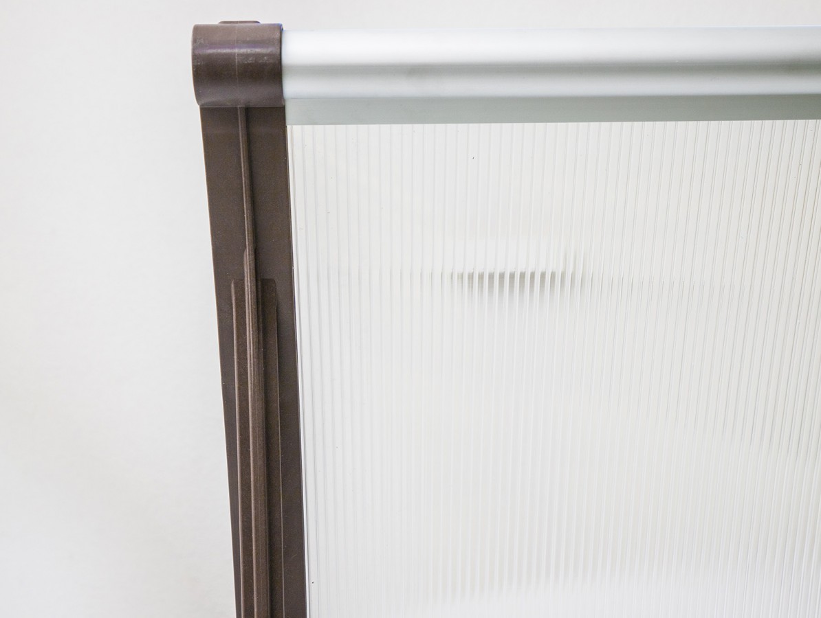 Vchodová stříška VALTELLINA 120 x 82 cm hnědá / čirá GU7315142 - Obrázek 2