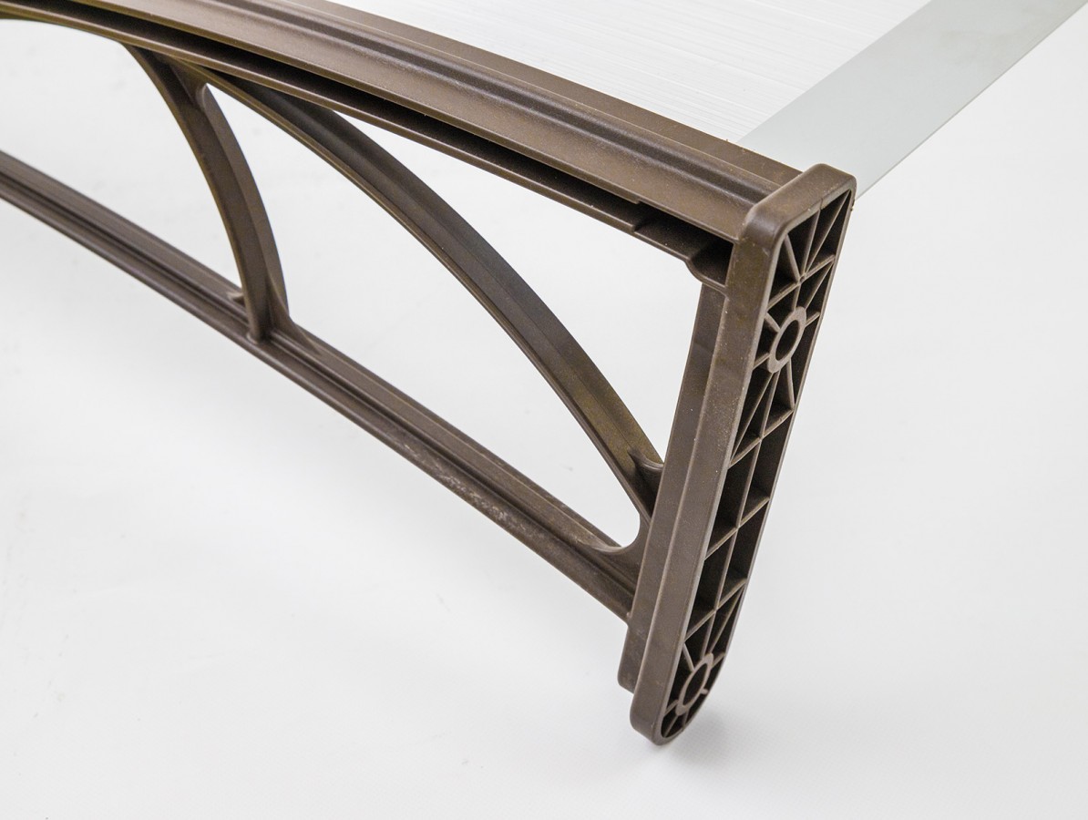 Vchodová stříška VALTELLINA 120 x 82 cm hnědá / čirá GU7315142 - Obrázek 3