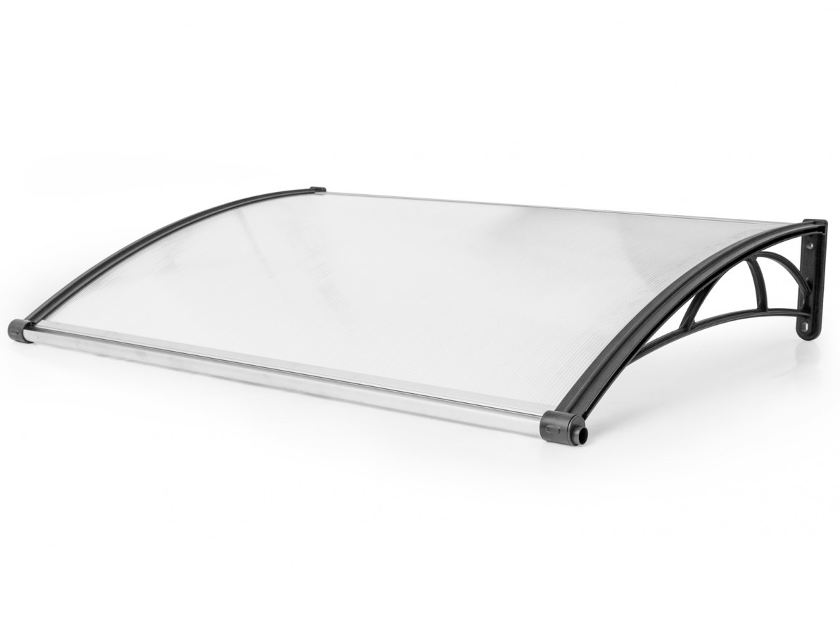 Vchodová stříška VALTELLINA 150 x 82 cm černá / čirá GU7315196