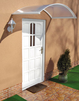 Vchodová stříška RONDO N 160 x 70 cm bílá / čirá GU4000105