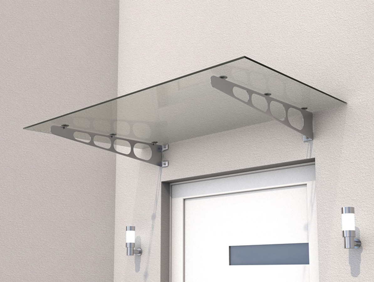 Vchodová stříška Guttavordach HD/LT 160 x 90 cm stříbrná / opál