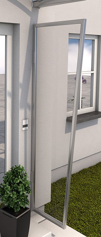 Vchodová stříška Guttavordach B1 s boční stěnou v černé a čiré barvě