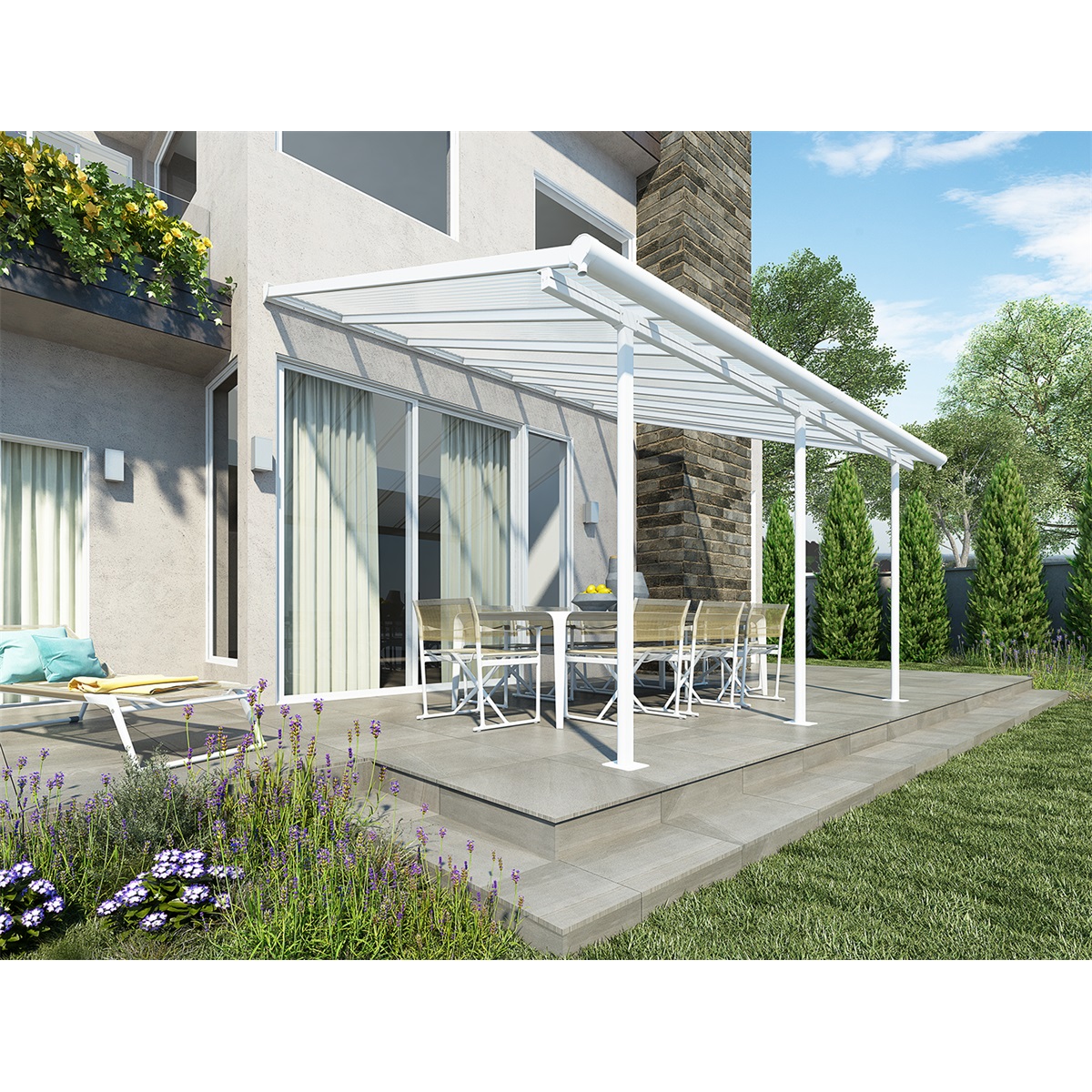 Hliníková pergola PALRAM Sierra 4200 bílá 3 x 4,25 GD702640