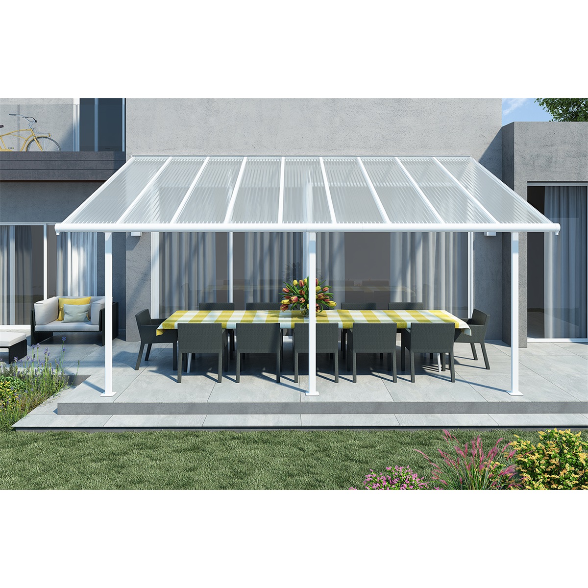 Hliníková pergola PALRAM Sierra 5400 bílá 3 x 5,46 GD703123