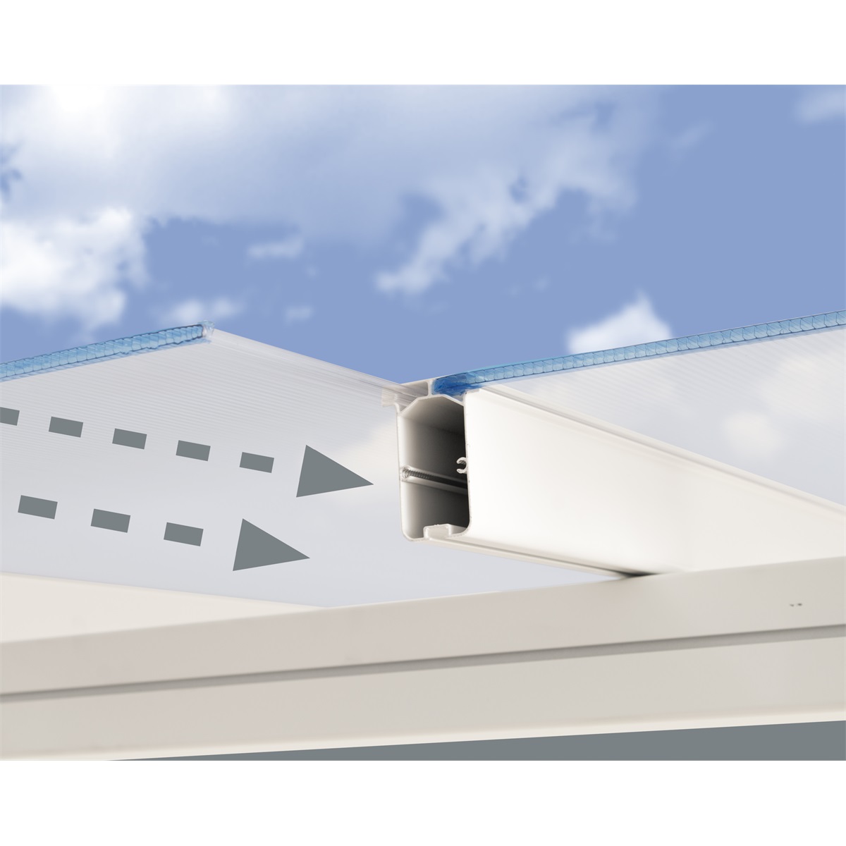 Hliníková pergola PALRAM Sierra 5400 bílá 3 x 5,46 GD703123 - Obrázek 5