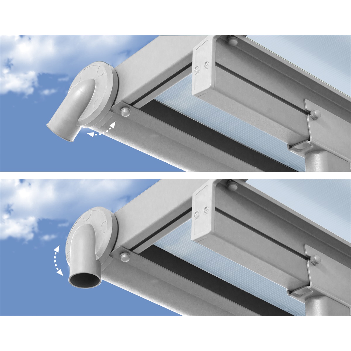 Hliníková pergola PALRAM Sierra 5400 bílá 3 x 5,46 GD703123 - Obrázek 6