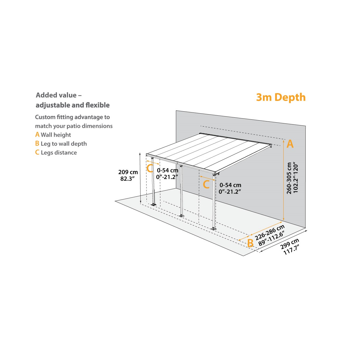 Hliníková pergola PALRAM Sierra 5400 antracit 3 x 5,46 GD703122 (obrázek 6)