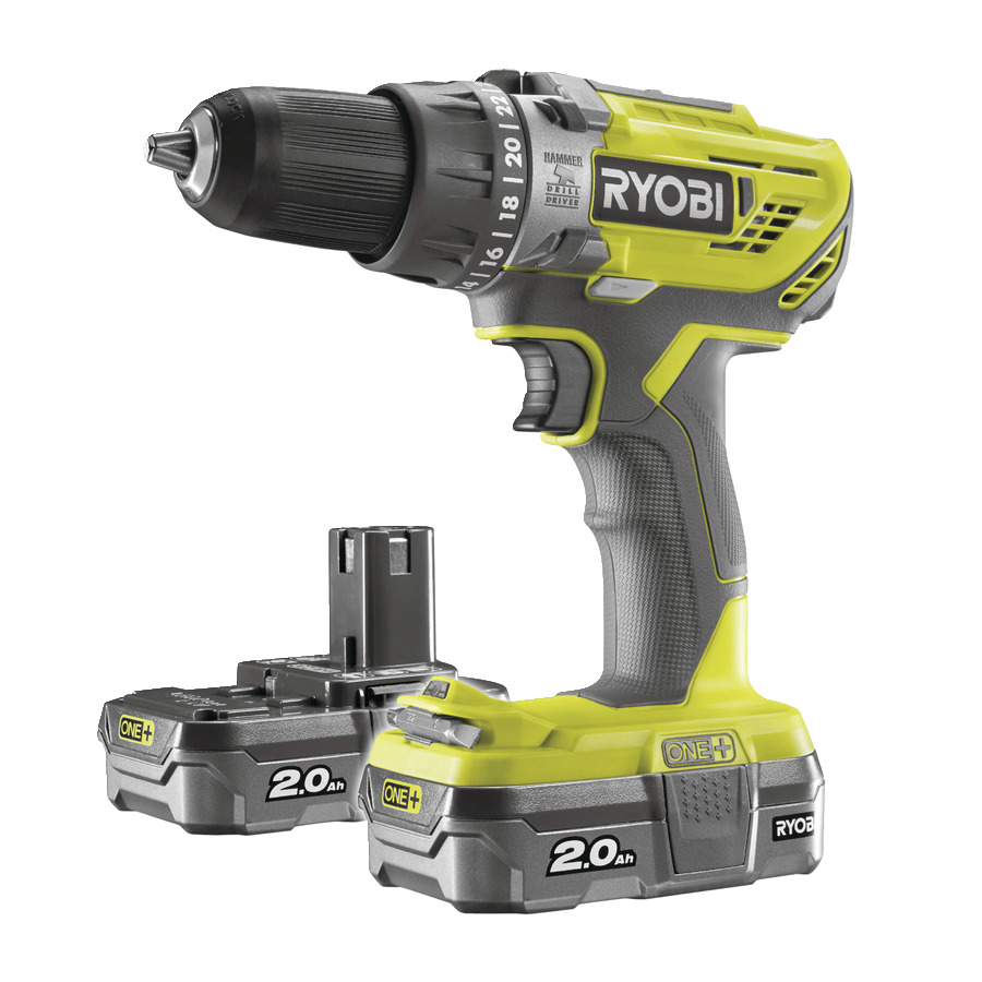 Příklepová vrtačka RYOBI R18PD3-220S 18V + akumulátor + nabíječka RY5133003342