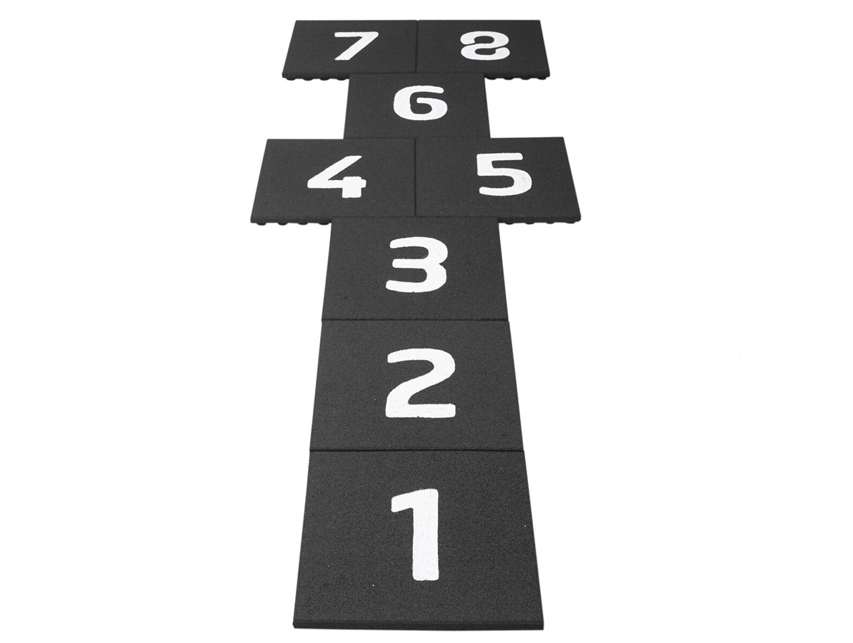 Gumová dlažba Skákací panák, černá GU4394178