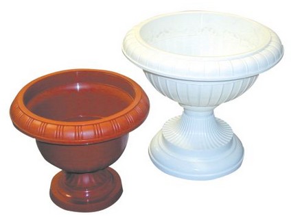 Květináč s nohou AMFORA 34 cm, bílá MA311401