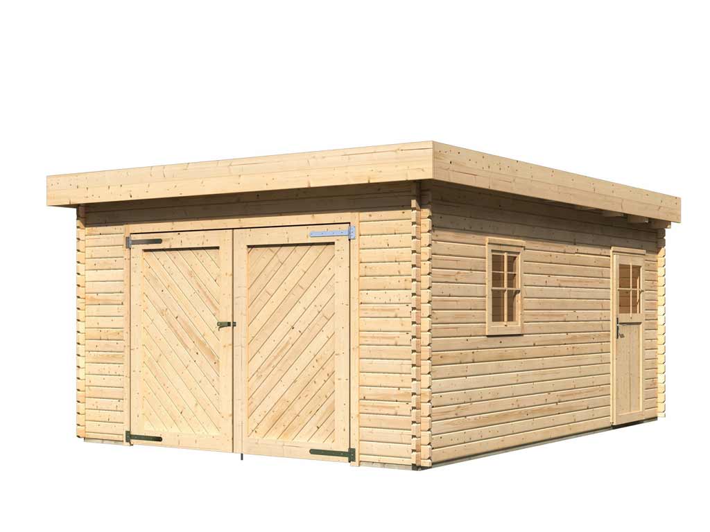 Dřevěná garáž KARIBU 68284 40 mm natur LG1888