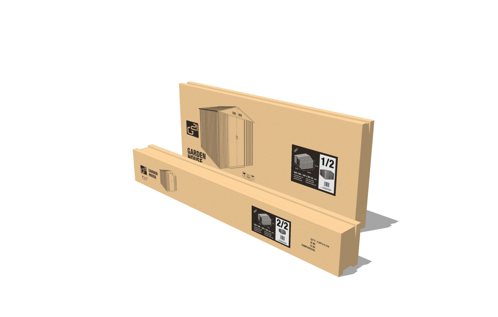 Zahradní domek G21 GAH 1085 - 340 x 319 cm, zelený PE63900578 - Obrázek 4