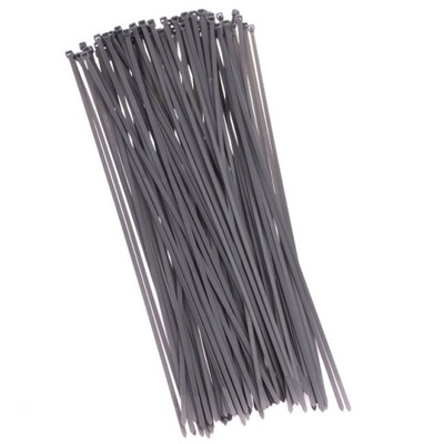 Plastové stahovací pásky 200 mm (100 ks), šedá ZJSG03598S