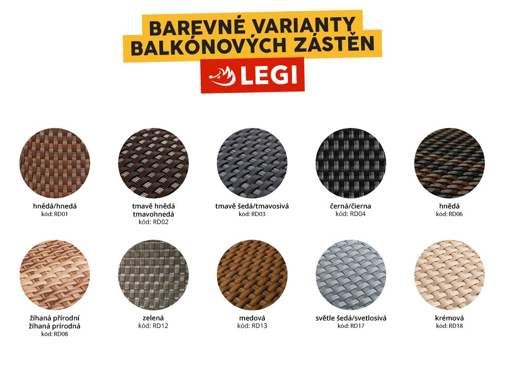 Balkonová zástěna LEGI 3 x 1 m, černá ZJSG03609RD04 3926.90.97 (obrázek 5)