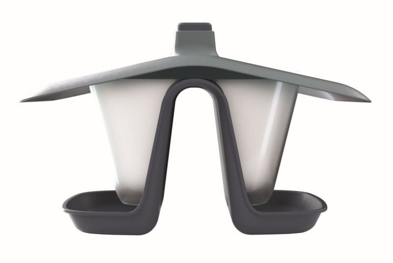 Krmítko pro ptáky BIRDYFEED DOUBLE antracit 28cm PRIBFD-S433