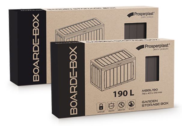 Zahradní box BOARDEBOX 190 l - antracit 78 cm PRMBBL190-S433 (obrázek 3)
