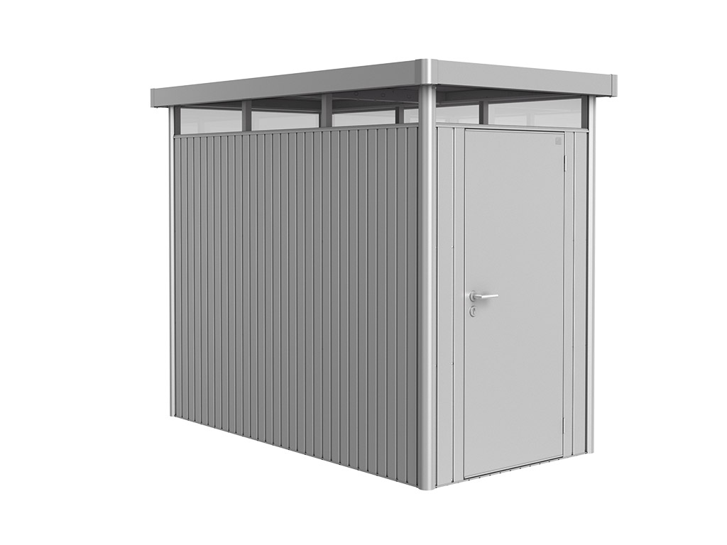Domek na nářadí Biohort HIGHLINE H1, stříbrná, jednokřídlé dveře BH83020