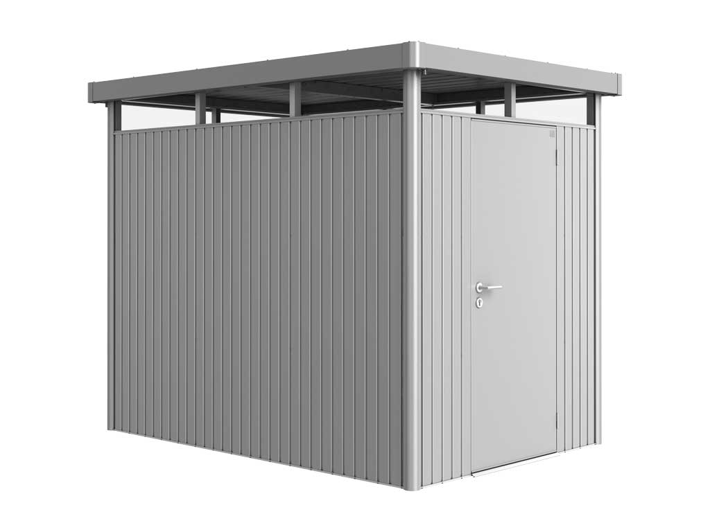 Domek na nářadí Biohort HIGHLINE H2, stříbrná, jednokřídlé dveře BH83030
