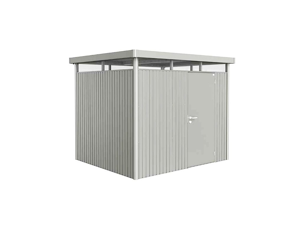 Domek na nářadí Biohort HIGHLINE H3, stříbrná, jednokřídlé dveře BH83040
