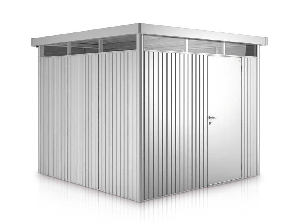 Domek na nářadí Biohort HIGHLINE® H4, stříbrná, jednokřídlé dveře