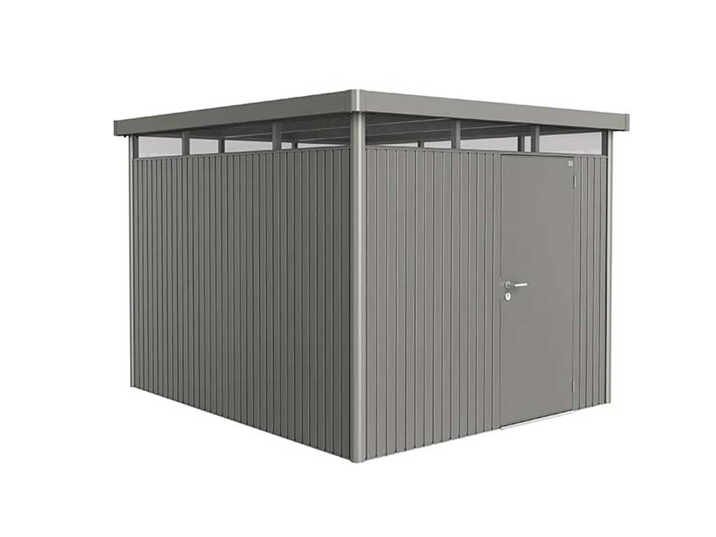 Domek na nářadí Biohort HIGHLINE® H5, šedý křemen, jednokřídlé dveře