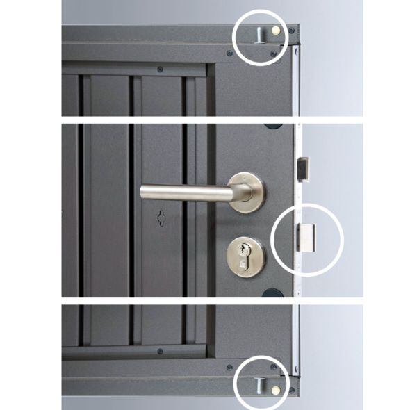 Domek na nářadí Biohort PANORAMA P3, stříbrná, jednokřídlé dveře BH13040