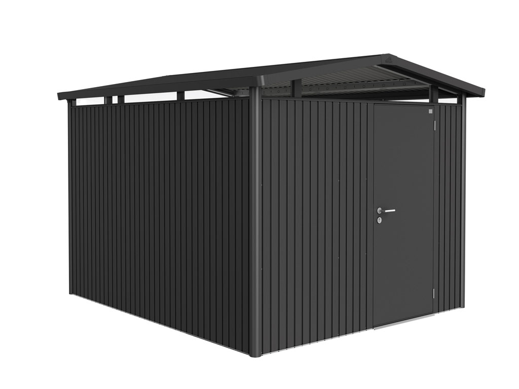 Domek na nářadí Biohort PANORAMA® P5, tmavě šedý, jednokřídlé dveře