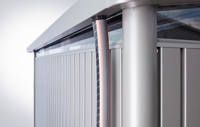 Domek na nářadí Biohort PANORAMA P4, stříbrná, dvoukřídlé dveře BH13059 (obrázek 7)