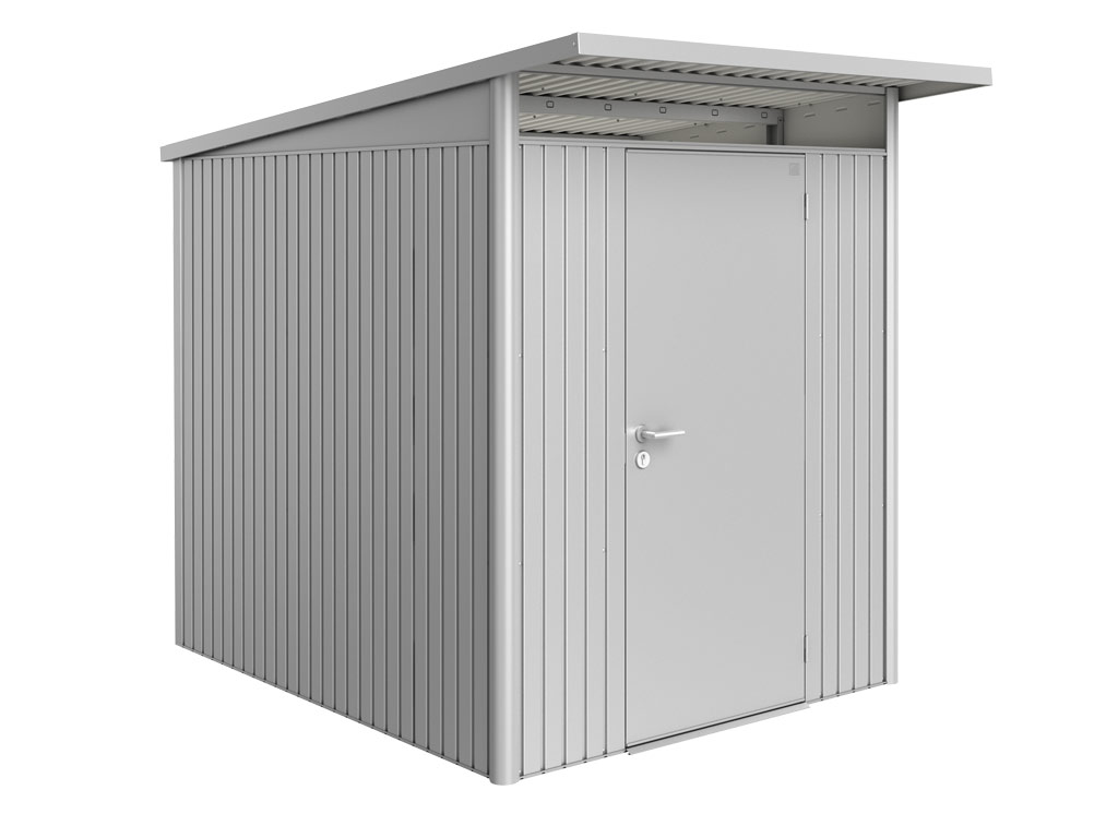 Domek na nářadí AVANTGARDE A2, stříbrná, jednokřídlé dveře BH15020
