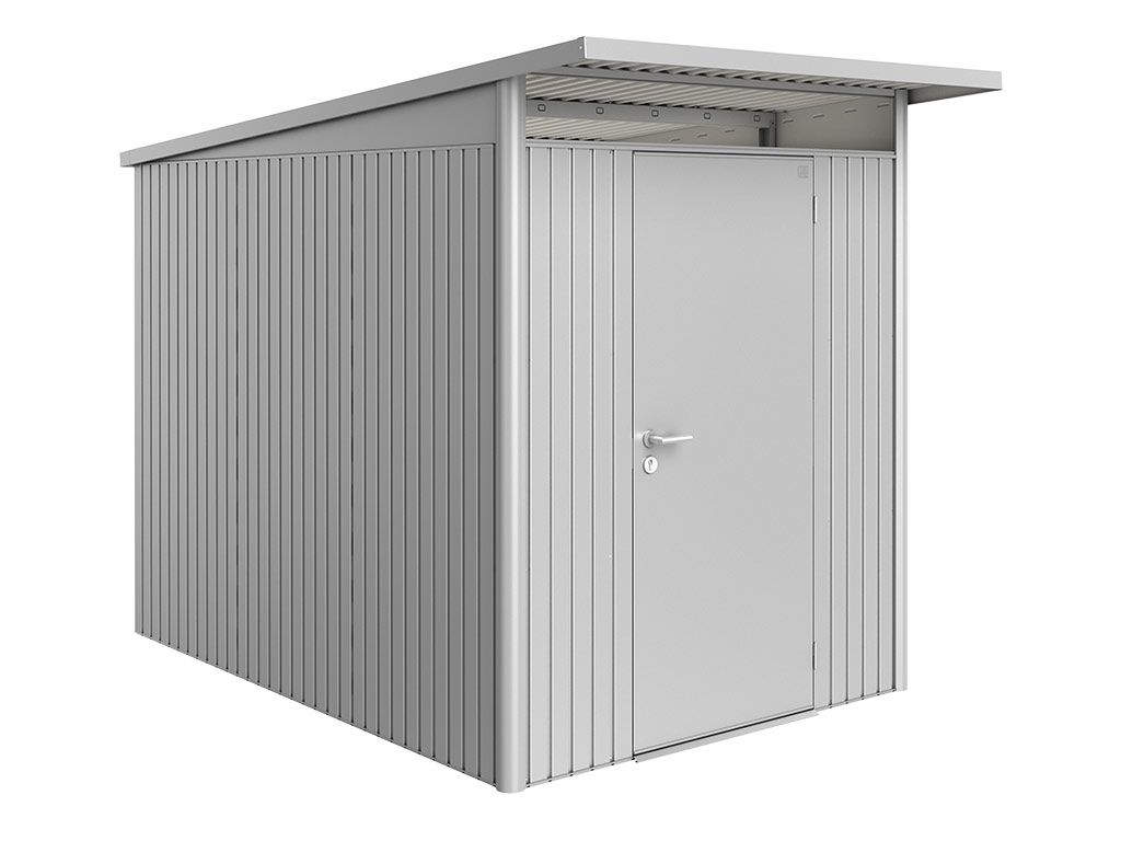 Domek na nářadí AVANTGARDE A3, stříbrná, jednokřídlé dveře BH15030