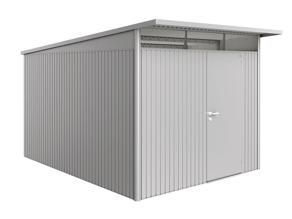Biohort Domek na nářadí AVANTGARDE® A8, stříbrná, jednokřídlé dveře