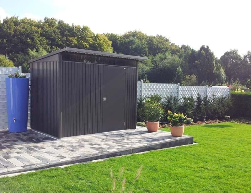 Domek na nářadí AVANTGARDE A6, šedá metalíza, jednokřídlé dveře BH17060 (obrázek 4)