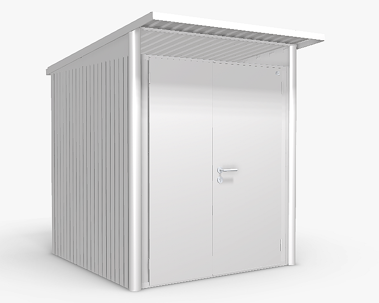 Domek na nářadí AVANTGARDE A1, stříbrná, dvoukřídlé dveře BH15019