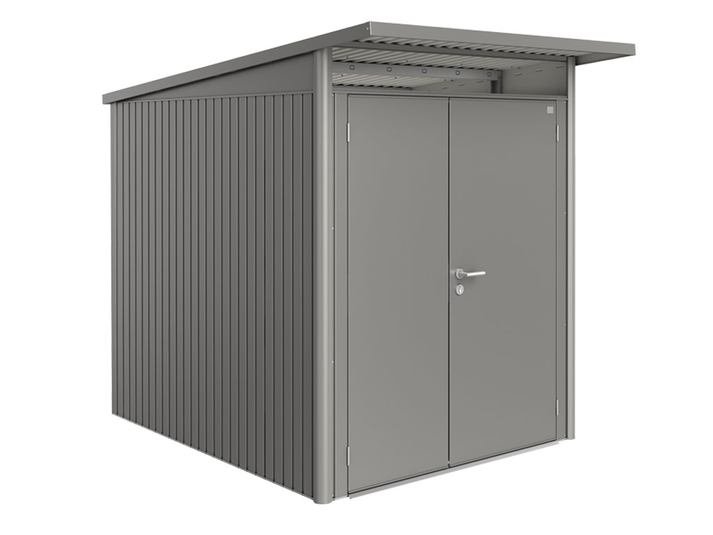 Domek na nářadí AVANTGARDE A2, šedý křemen, dvoukřídlé dveře BH19029