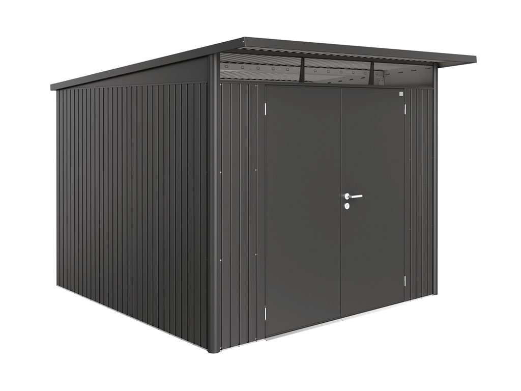 Biohort Domek na nářadí AVANTGARDE® A7, šedá metalíza, dvoukřídlé dveře